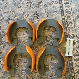 Orange and Gray Horse Hoof Boots